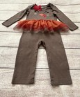 Girls 24 Months   2t   Toddler Thanksgiving One Piece Outfit   Turkey Face Tutu