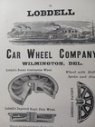 1873 Print Advertising Lobdell Car Wheel Company Wilmington Delaware Factory Pic