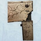 Antique Ornate Cast Iron Floral Ribbons Victorian Fireplace Surround 30 25x24 5   