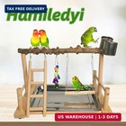 Hamiledyi Parrot Playground Bird Playstand Wood Exercise Play Perch Exercise Gym
