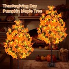 Fall Decor 2 Pack 4 Ft Lighted Maple Tree Thanksgiving Decorations  2 Pack 4ft