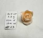 Genuine Natural Pink Angel Skin Coral Hand Carved Flower rose 16 4ct  23