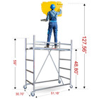 Scaffolding Working Height 10 Ft With Work Surface   Tris Model   Made In Italy
