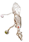 Naughty  925 Sterling Silver Semi-precious stoned Antique Ring  Art Nouveau