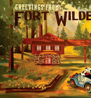 Fort Wilderness Cabins Greetings Mickey Mouse Pluto  Walt Disney World Poster