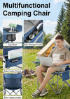 500 Lbs Heavy Duty Folding Camping Chair W  Cup Holder   Cooler Bag   Portable O