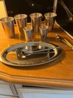Vintage Original Trav-l-bar By Ever-wear Portable Bar Set W  Case   Accessories