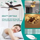 E12 60 Watt Incandescent Candle Light Bulbs  Chandelier Light 60watt-12packs