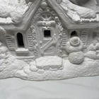 Ceramic Bisque Ready To Paint Here Comes Santa Claus House Lighted Trees Read