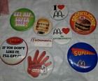  9  Vintage Mcdonald s Employee Crew Buttons   Badge Made In Usa   Canada  Lot