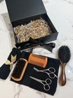 Men s Beard Grooming Gift Set 5 Pc Kit Boar Bristle Brush Comb Scissors Bath Glo