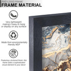 Engineered Wood 9x13 Picture Frame Set Of 2  Black Frame For 9 X 13 Inch Picture