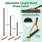 60 Inch Weed Grass Cutter With Double-edged Serrated Sharp Steel Blade  Weed    