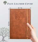 Lined Journal Notebook For Women Men 256 Pages A5 Hardcover Leather Journals For
