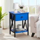 Nightstand  Modern Bedside End Table  Night Stand With Drawer And Storage Shelf