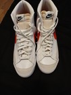 Mens Nike Blazer Mid  77 Vintage Sneakers Bq6806-122 White Red Sz10 Leather Lace