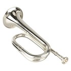 Military Bugle Brass Cavalry Trumpet With Mouthpiece For Beginners Silver