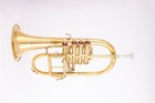Flugel Horn Brass Bb Flat 4 Valve With Hard Case Mouthpiece Flugel Horn