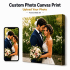 Custom Square Photo Canvas Print Framed Personalized Picture Wall Art Home Decor
