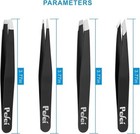 Pefei Tweezers Set - Professional Stainless Steel Tweezers For Eyebrows