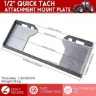 1 2  Mount Plate Universal Skid Steer Loader Attachment For Kubota Bobcat Loader