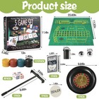 Roulette Wheel Set - 10-inch Gambling Wheel  Includes 100 Chips  3 Different    