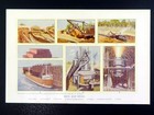 1915 Iron Steel Industry Color Plate Print Mine Steam Shovel Steamship Furnace