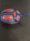 Vintage Japanese Tin Wind-up Beetle Toy Blue   Red Made In Japan