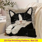 Cute Tuxedo Cat Pillow Cover Home Decor Cushion Case Gift For Cat Mom 18  18