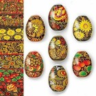 Set 2 Easter Egg Wraps For 7  Heat Shrink Sleeves Hohloma  Zoctovo