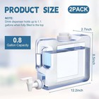 Funnymoom 2 Pack 0  8 Gallon Fridge Water Dispensers Bottle With Leak-proof Spig