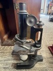 Vintage Bausch   Lomb Microscope In Wood Case With Accesories