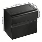 2-tier Tissue Box Toilet Paper Holder Wall-mounted For Bathroom Fit Wipes Napkin