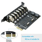 Usb 3 0 Pci-e Expansion Card 7port Riitop Pci-e X1 To Usb 3 0 Hub Adapter 5gbps
