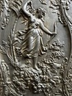 Antique Cast Iron Fireplace Summer Cover Diana The Huntress W Original Frame