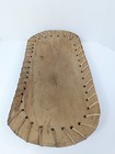 Large Wood Dough Bowl Trencher Rustic Hand Carved Rawhide Laced 20 5  X 10  