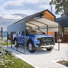          15  10ft Heavy Duty Steel Carport With Galvanized Roof For Cars Boats Tractors