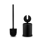 2 Pack - Toilettree Bathroom Toilet Cleaning Brush   Holder Set With Lid  Black 
