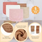 Muslin Burp Cloths 100  Cotton Baby Burp Cloths Soft  Absorbent 10x20 Inches For