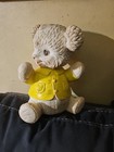 1962 Edward Mobley Rubber Teddy Bear   Plush Ears Arrow Plastic Vtg