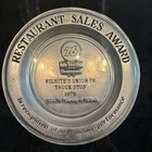 Vintage 1976 Restaurant Sales Award Union 76 Auto truck Stop Wilhite   s Union Oil