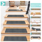 Stair Tread Mats Carpet Non-slip Stair Pads Step Protectors W  Reusable Adhesive