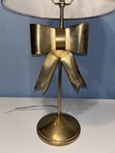 Rare Pottery Barn Teen Emily   Meritt Bow Table Lamp Brass-look Sold Out Online