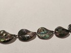 925 Sterling Silver Vintage Mexico Abalone Shell Floral Leaf Bracelet 8 5 