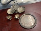 Silverplate 3 Tier Folding Serving Tray W  Bonus Sheridan Tray Etc 