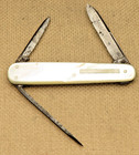 Antique Ixl George Wostenholm Sheffield Sleeveboard Lobster Penknife Nice Pearl