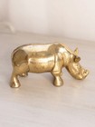 Small medium Brass Rhino Rhinoceros Figurine