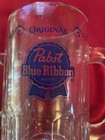 Vintage 5   pabst Blue Ribbon Heavy Beer Glass mugs
