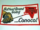 Vintage Embroidered Automotive Gasoline Patch Unused Conoco Large