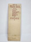 Vintage Matchbook Cover - Melvin Trucking Company Transportation Illinois Il